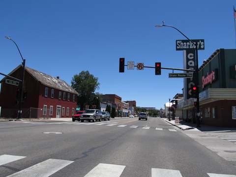 Main Street in downtown Gardnerville, Nevada
