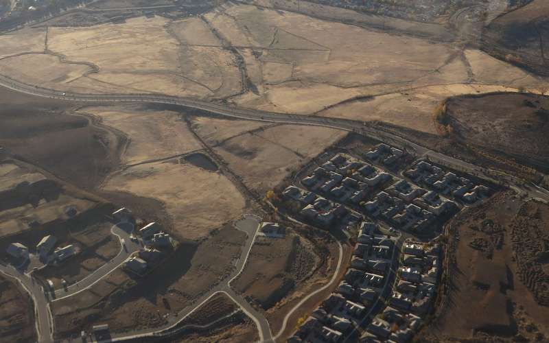 Spanish Springs and Sparks seen from the air